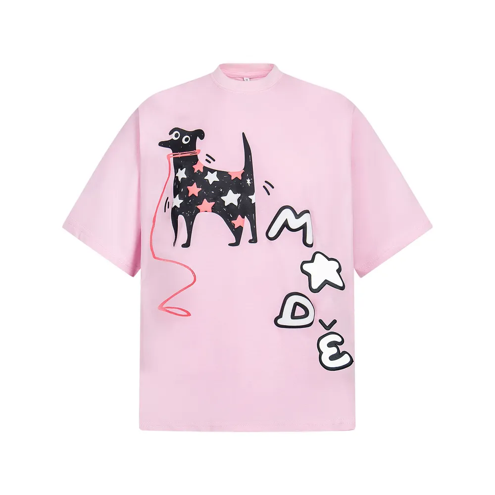 Men's Dog Round Neck Oversized T-Shirt, image 3