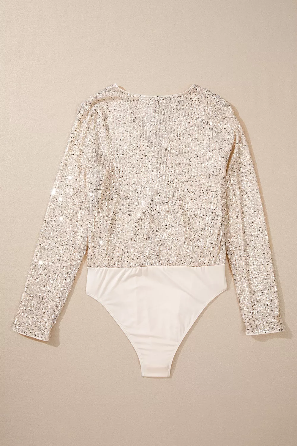 Sparkling Sequin Long Sleeve Bodysuit, image 6