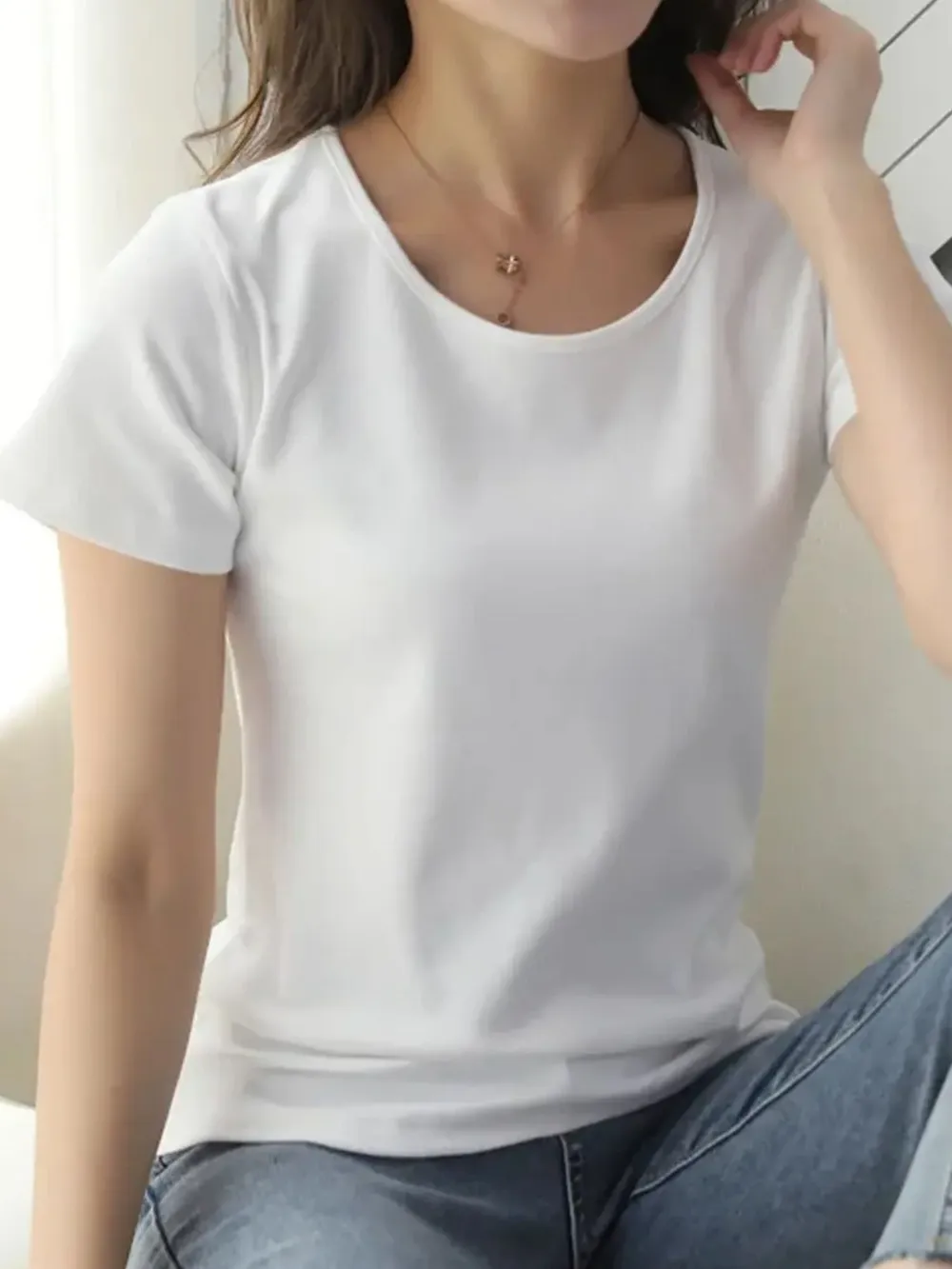 Round Neck Short Sleeve T-Shirt, image 20
