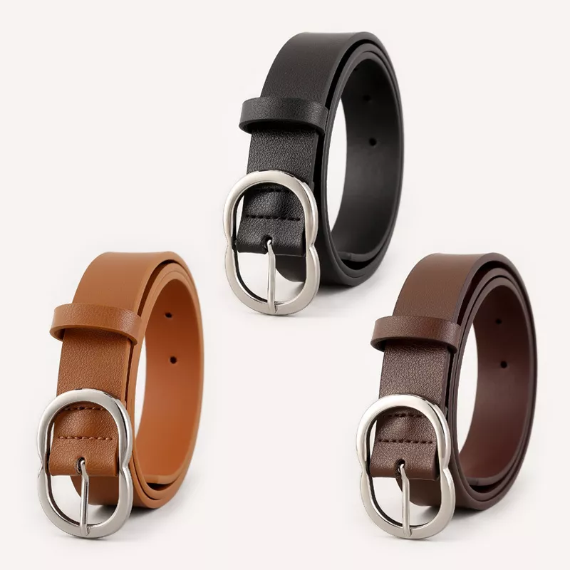 Skinny Belt with Oval Buckle, image 3