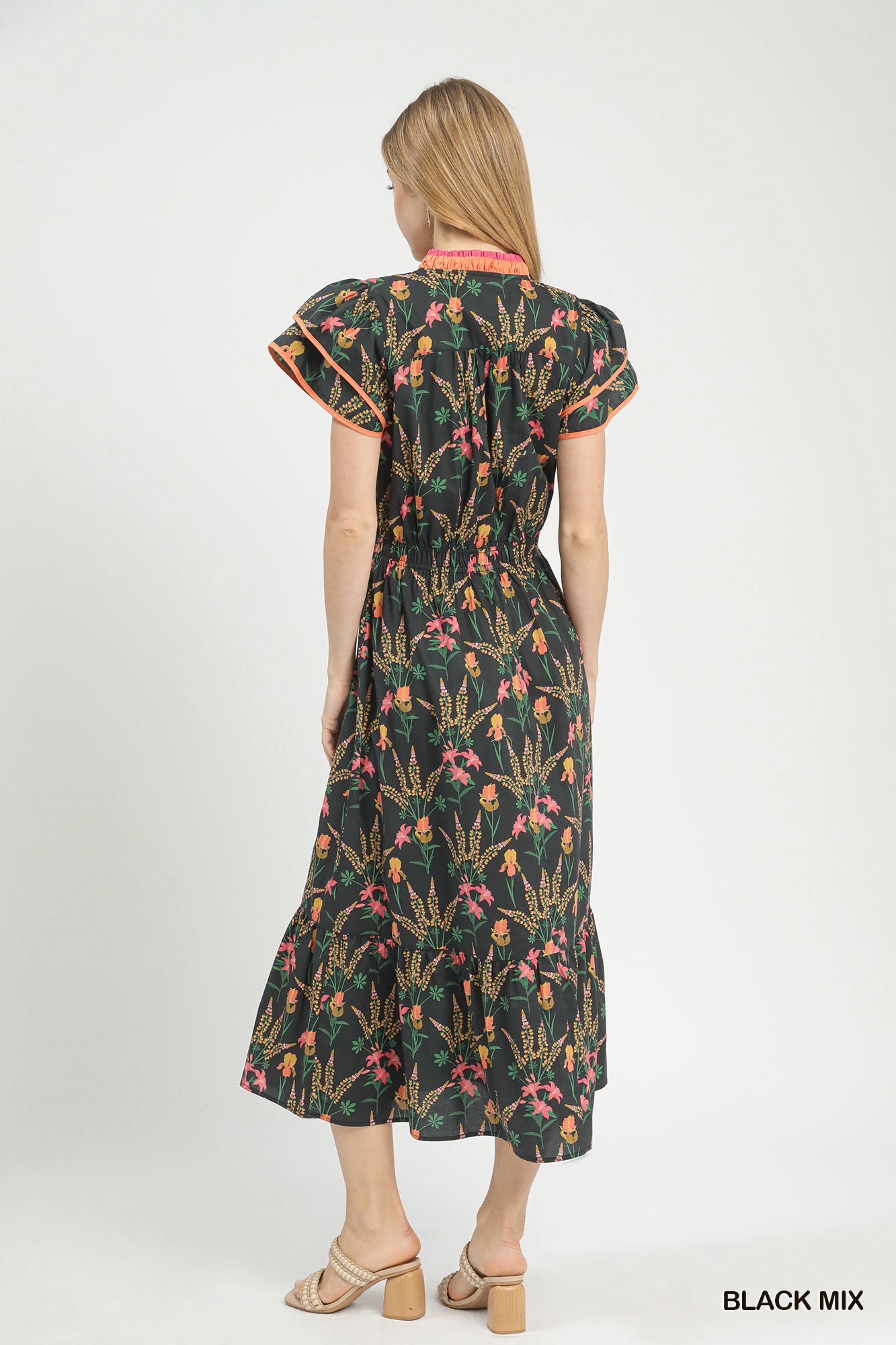 Mix Floral Midi Dress, image 3