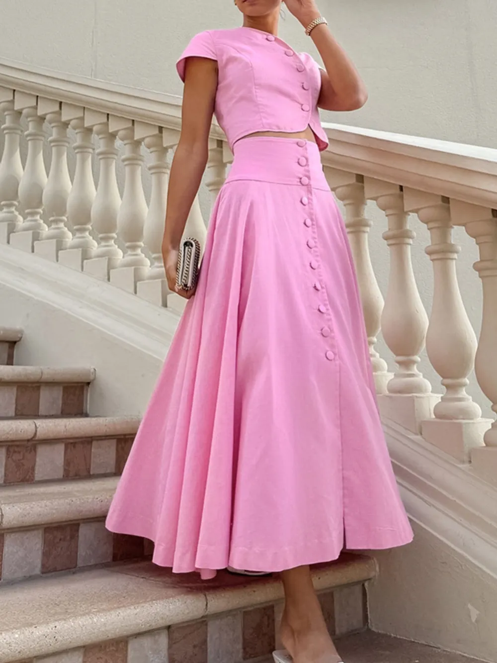 Short Sleeve Top and Skirt set, image 6