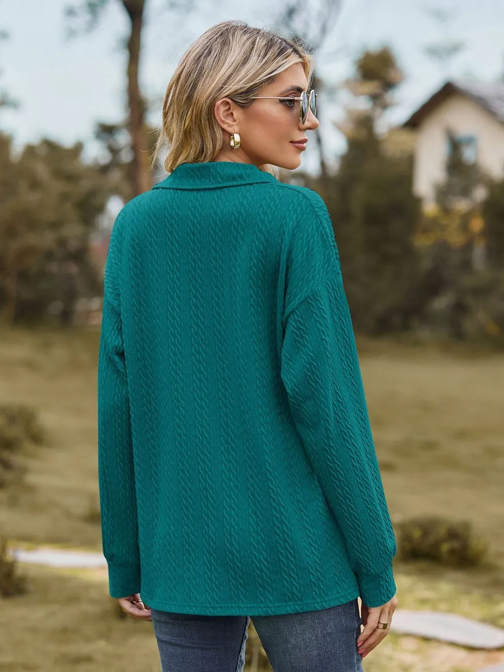 Johnny Collar Long Sleeve Top, image 24