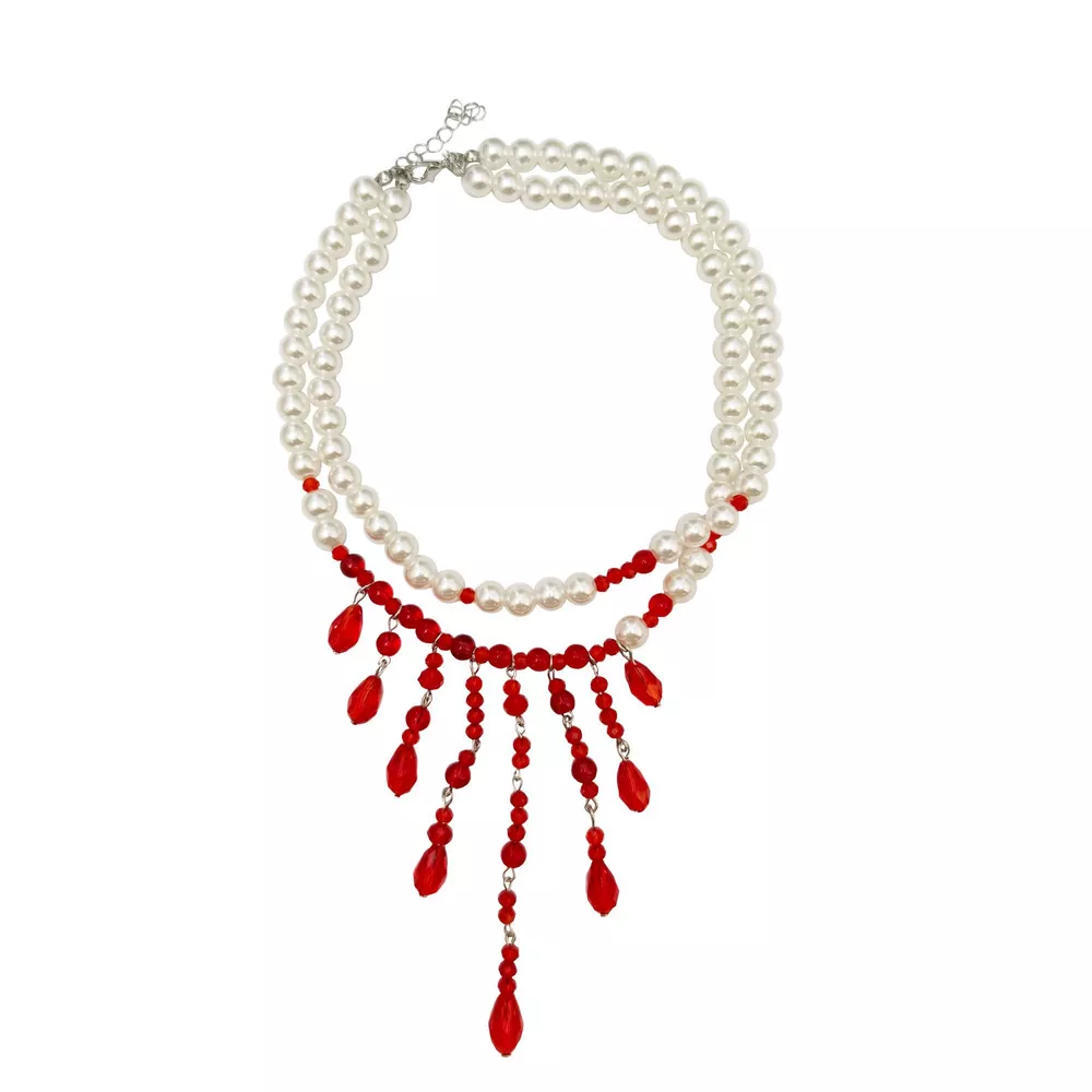 Halloween Teardrop Beaded Double Layered Necklace, image 10