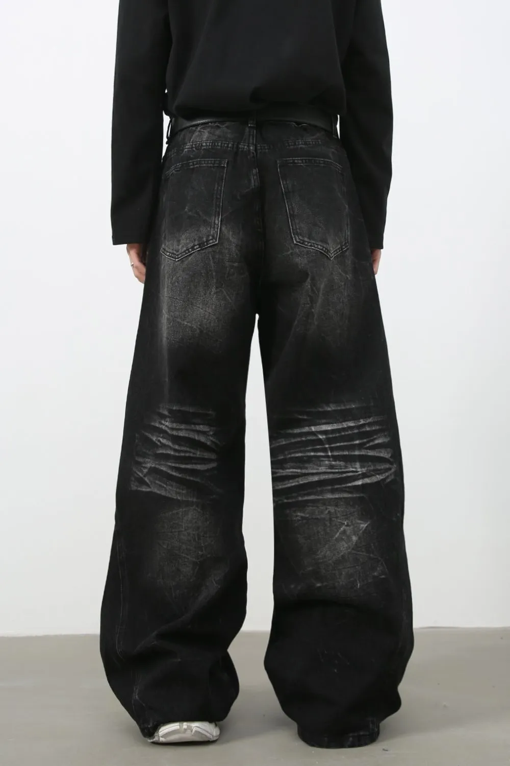 Men's Wide Leg Jeans with Pockets, image 2