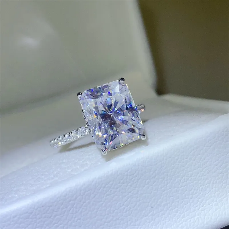 5 Carat Moissanite Zircon 925 Sterling Silver Ring, image 4