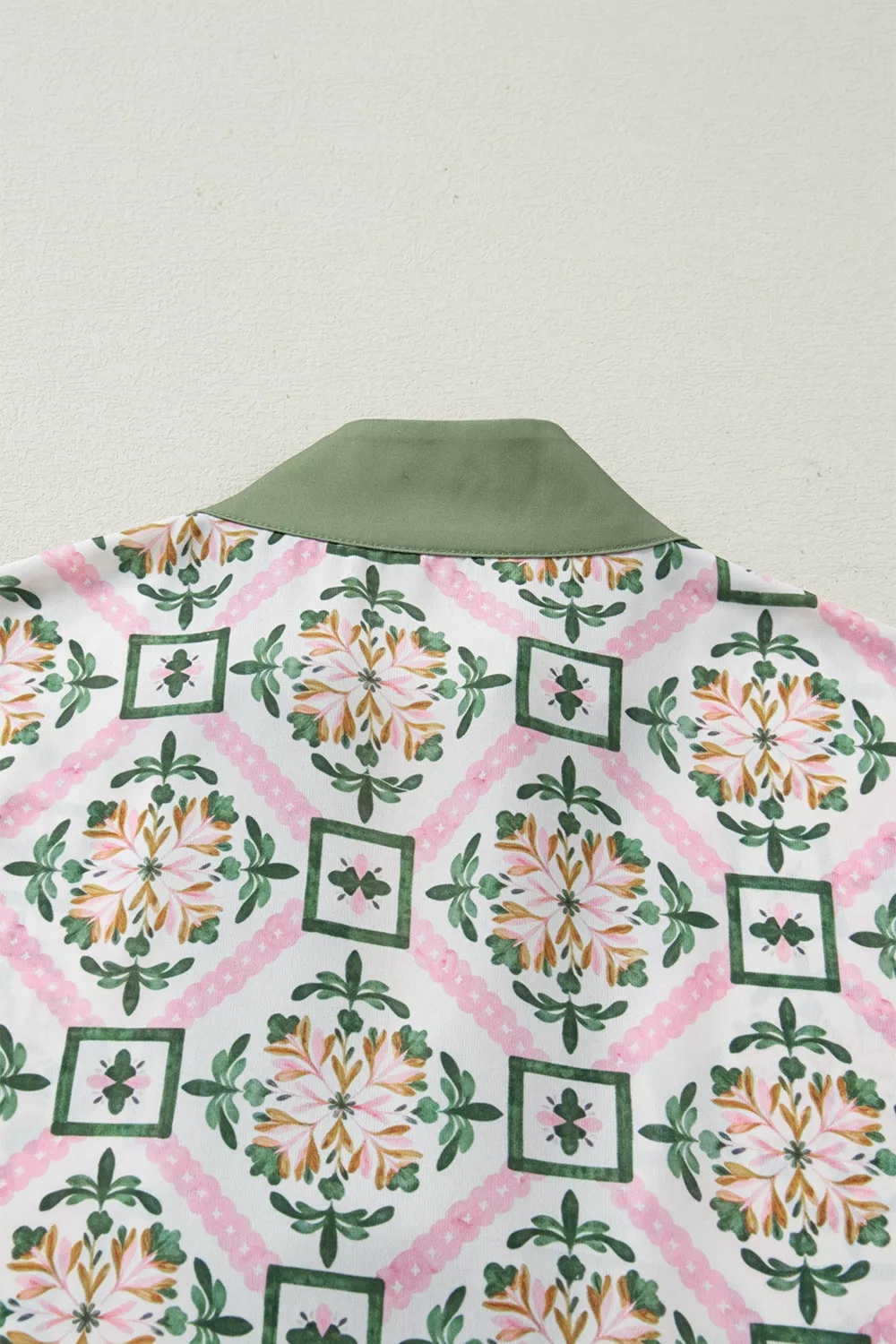 Multicolour Boho Geometric Flower Print Short Sleeve Loose Mini Dress, image 6