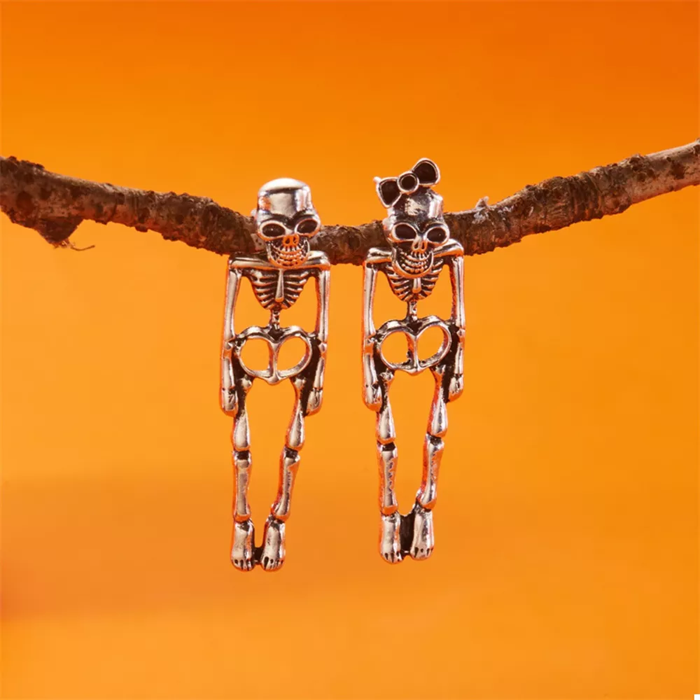 Halloween Skeleton Drop Earrings, image 3