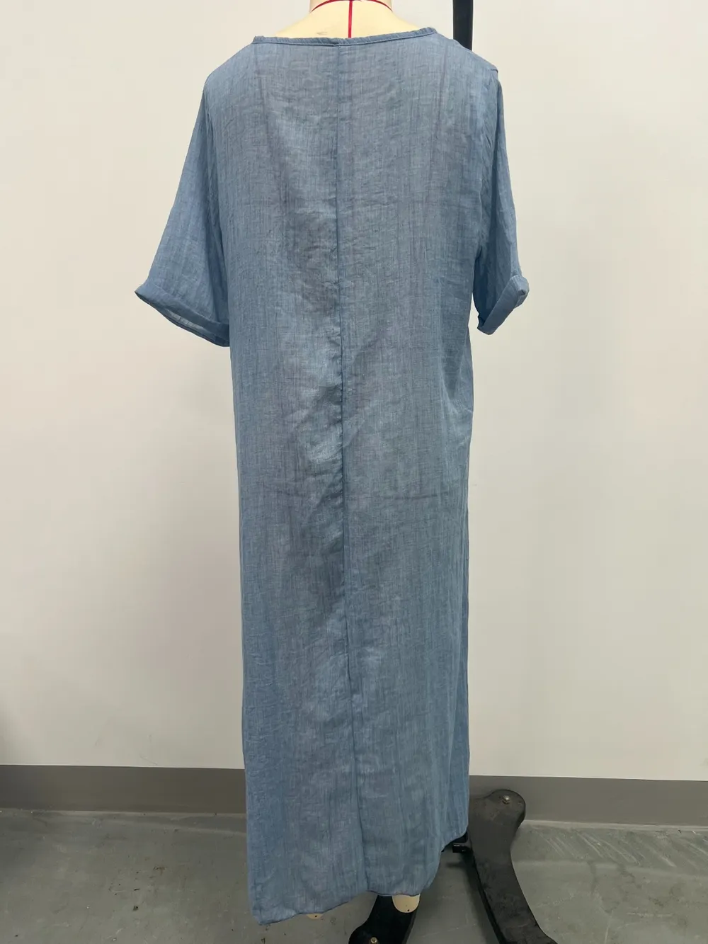 Full Size V-Neck Short Sleeve Midi Dress Plus Size, image 6