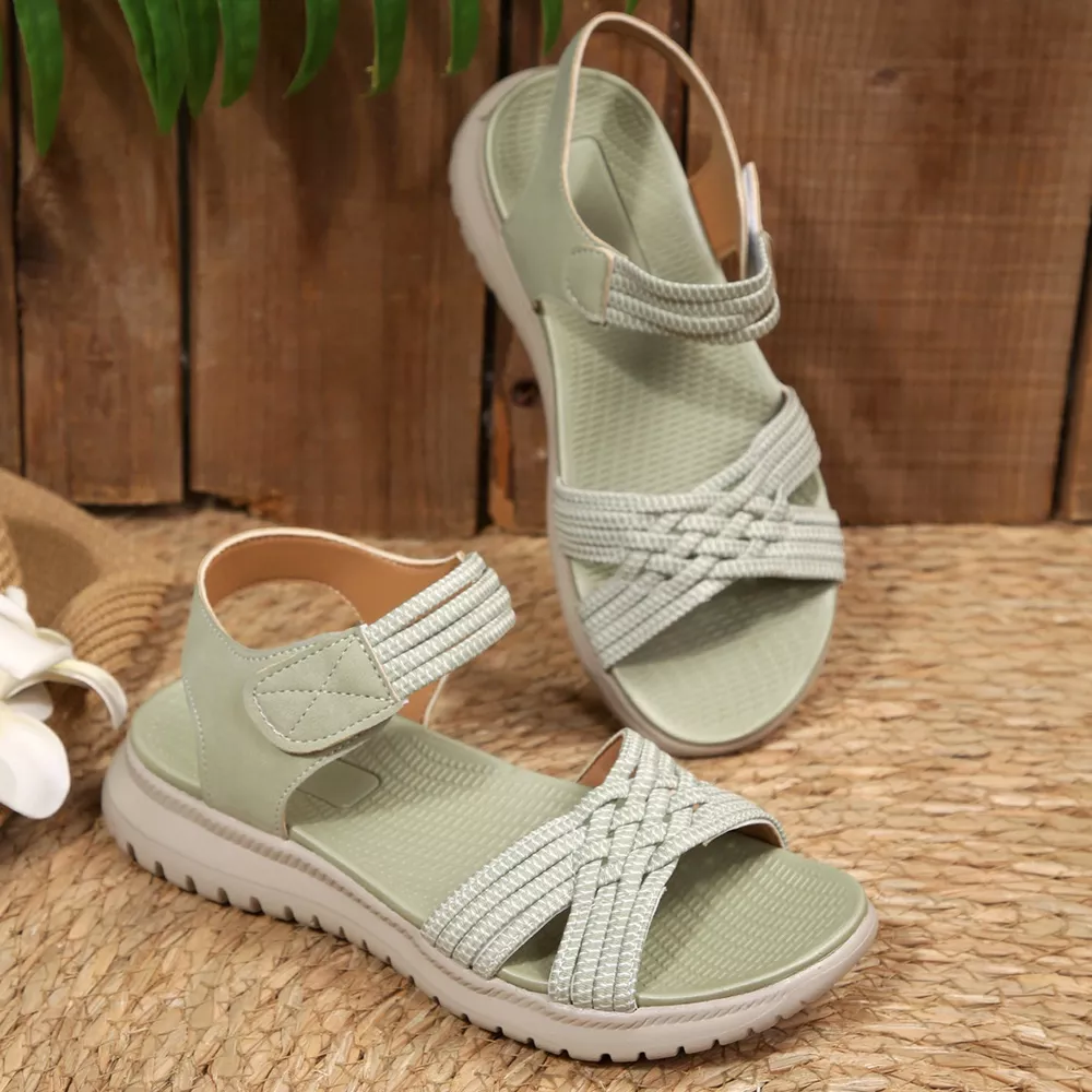 Open Toe Woven Strap Sandals, image 12