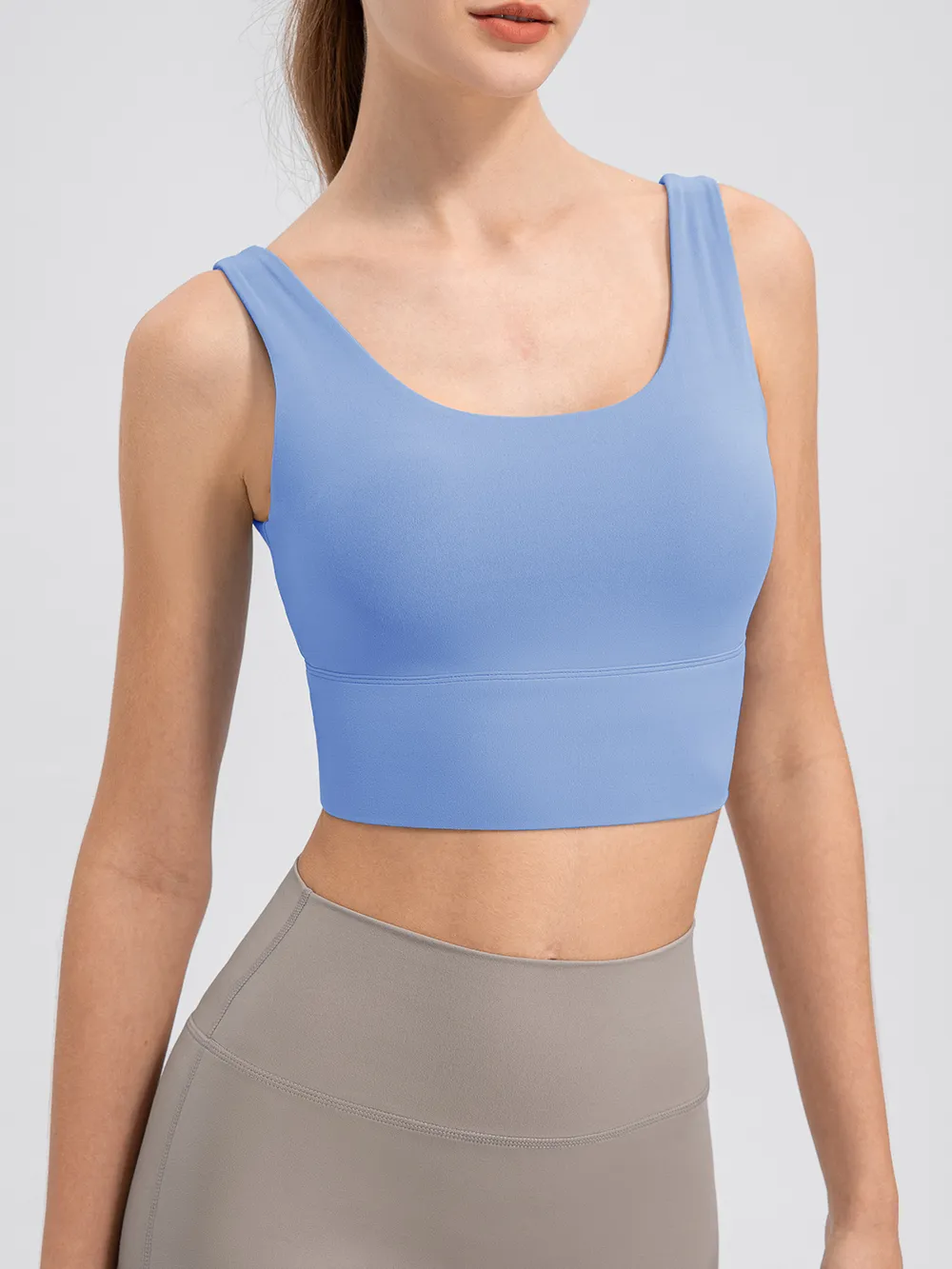 Scoop Neck Wide Strap Active Tank, image 26