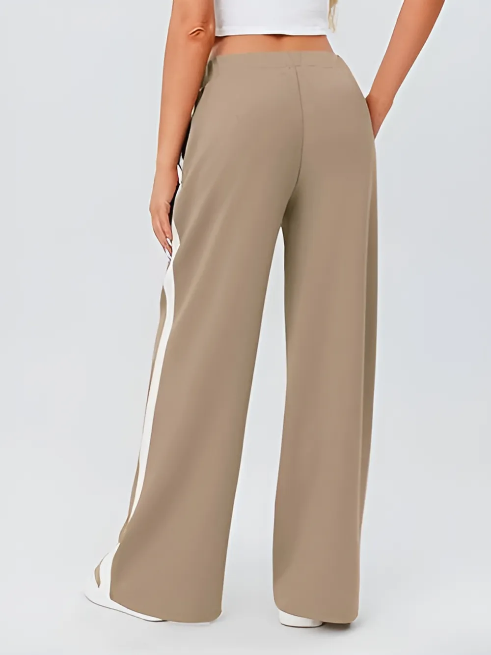 Side Striped Wide Leg Pants, image 3
