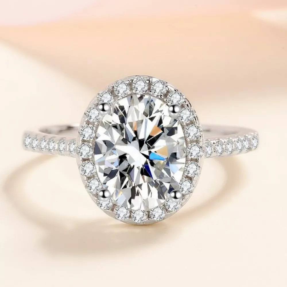 1 Carat Moissanite 925 Sterling Silver Ring, image 4