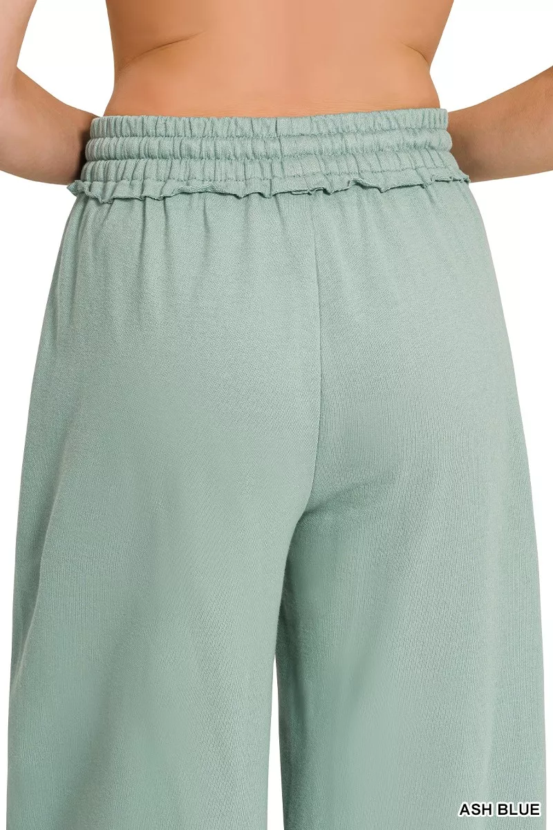 French Terry Wide Leg Sweatpants, image 2