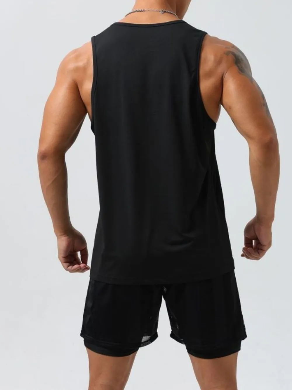 Men's Plus Size Round Neck Tank, image 4