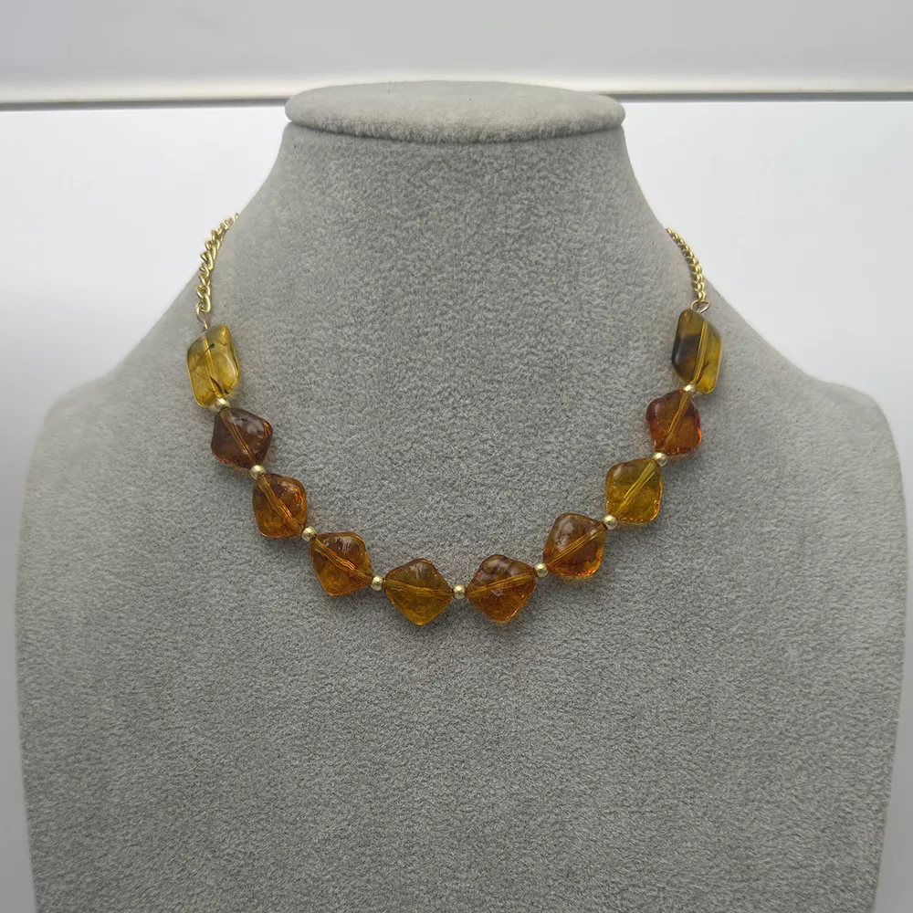 Geometric Acrylic Bead Necklace, image 4