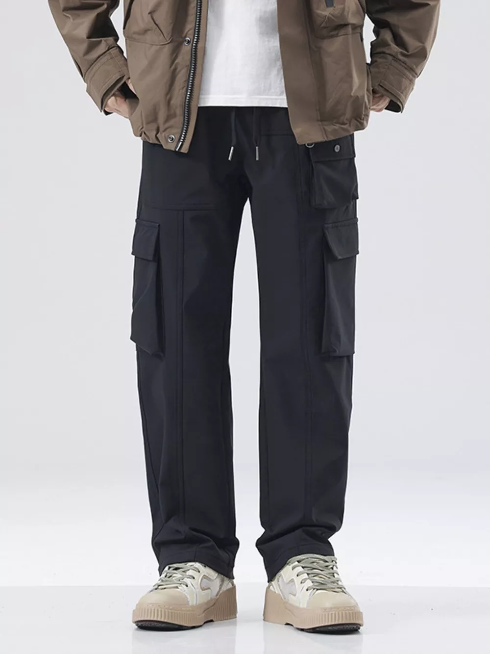 Men's Full Size Drawstring Wide Leg Pants Plus Size
