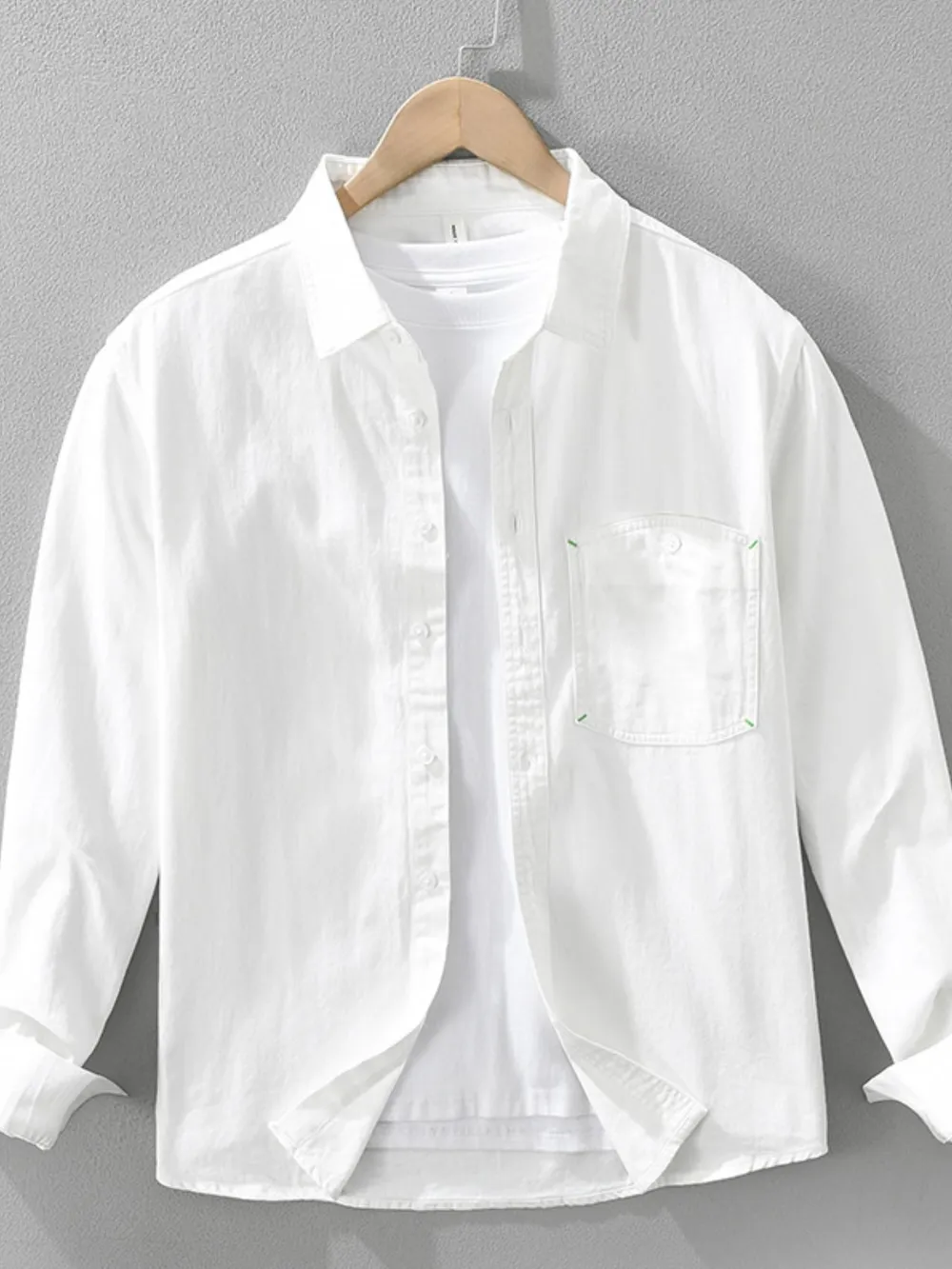 Men's Plus Size Button Up Long Sleeve Shirt, image 2