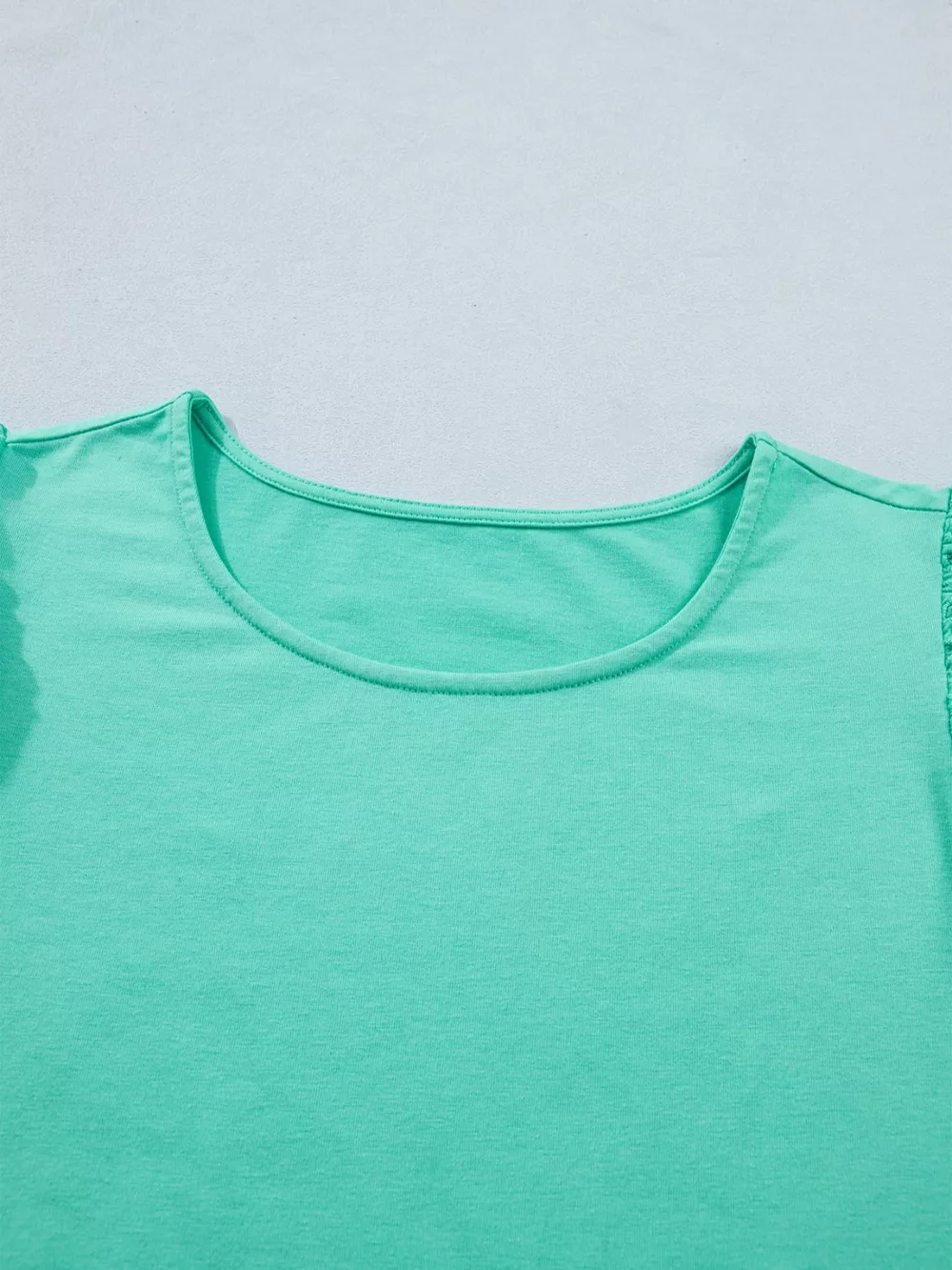 Eyelet Lace Ruffled Cap Sleeve Top, image 6