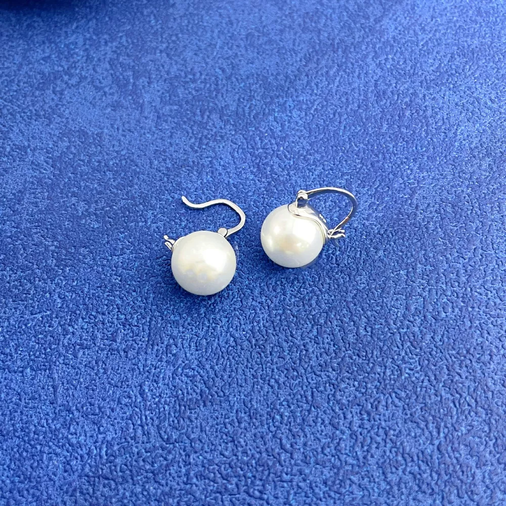 18K Gold-Plated Pearl Earrings, image 3