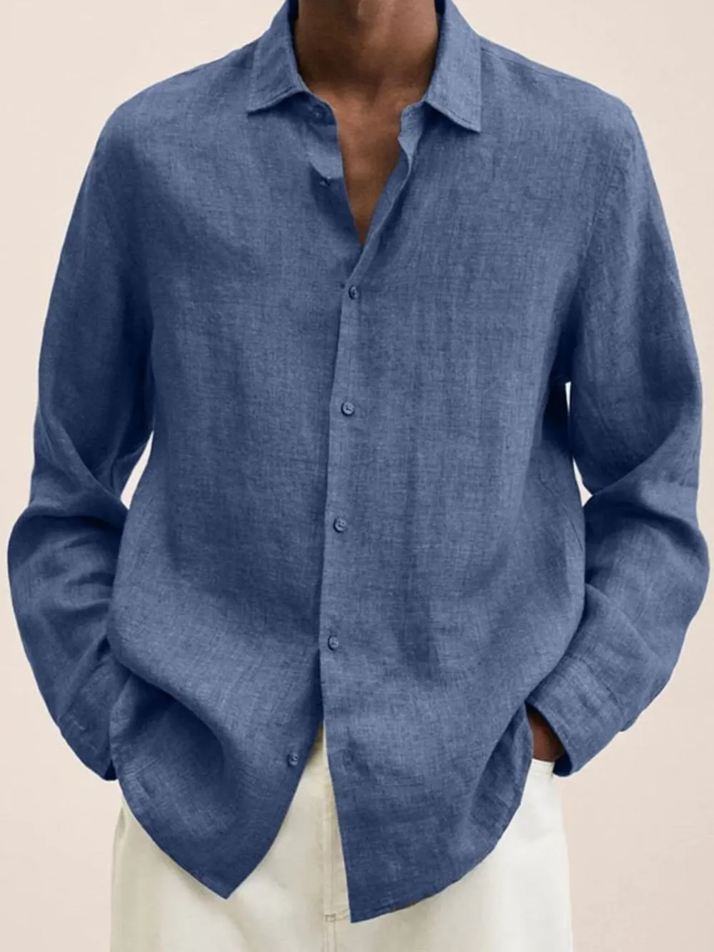 Men's Full Size Button-Down Long Sleeve Shirt Plus Size, image 7