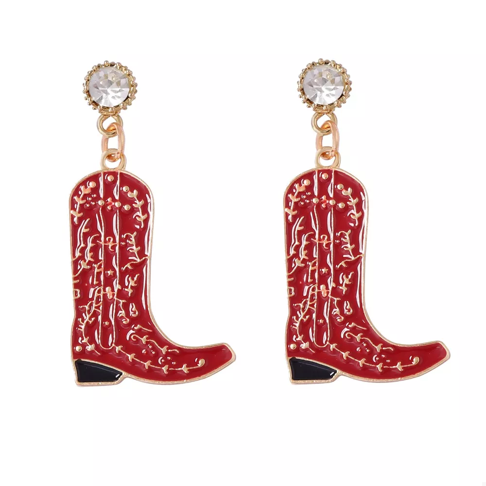 Cowboy Boot Dangle Earrings, image 3