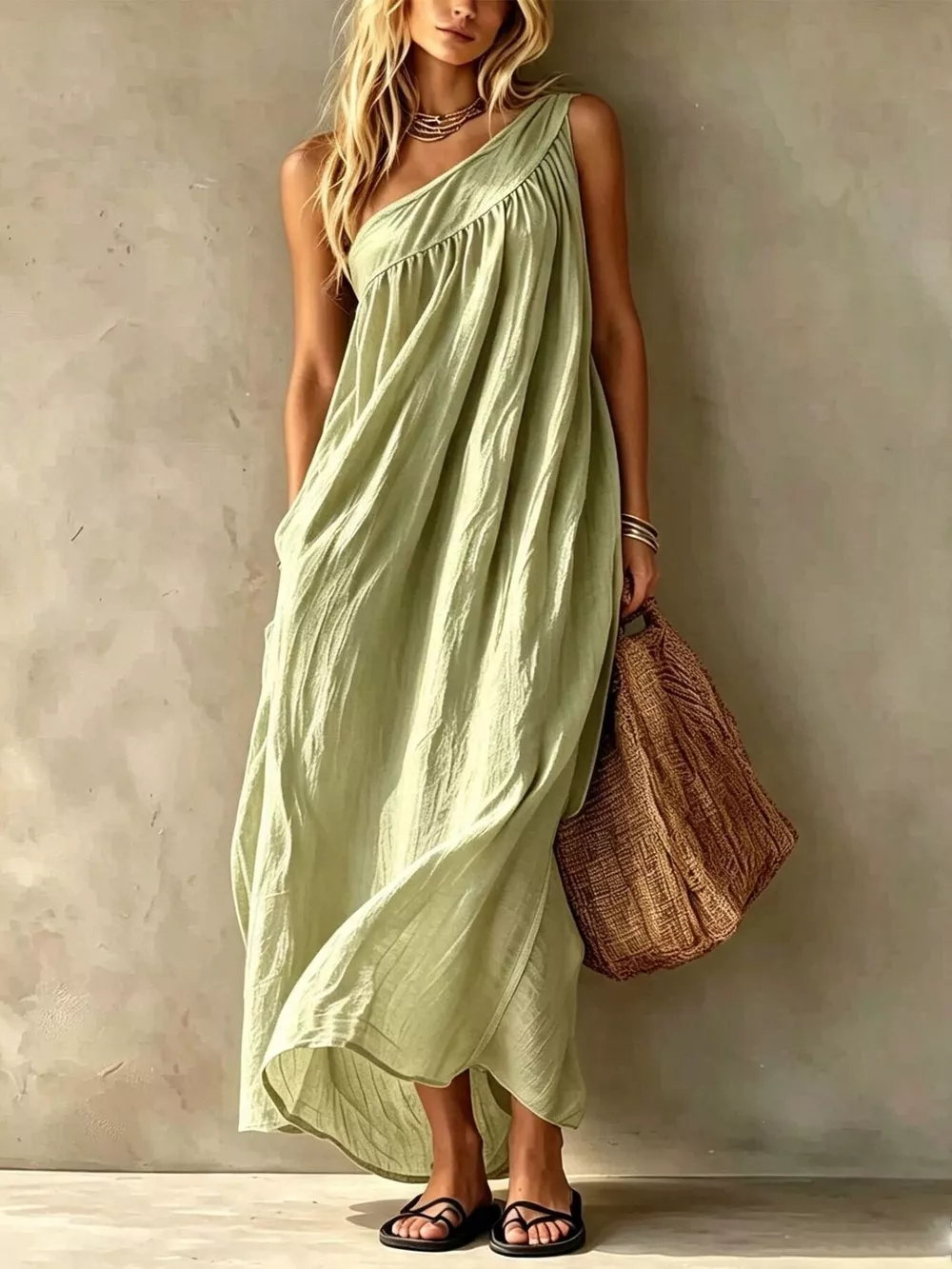 Full Size One-Shoulder Maxi Dress Plus Size, image 13