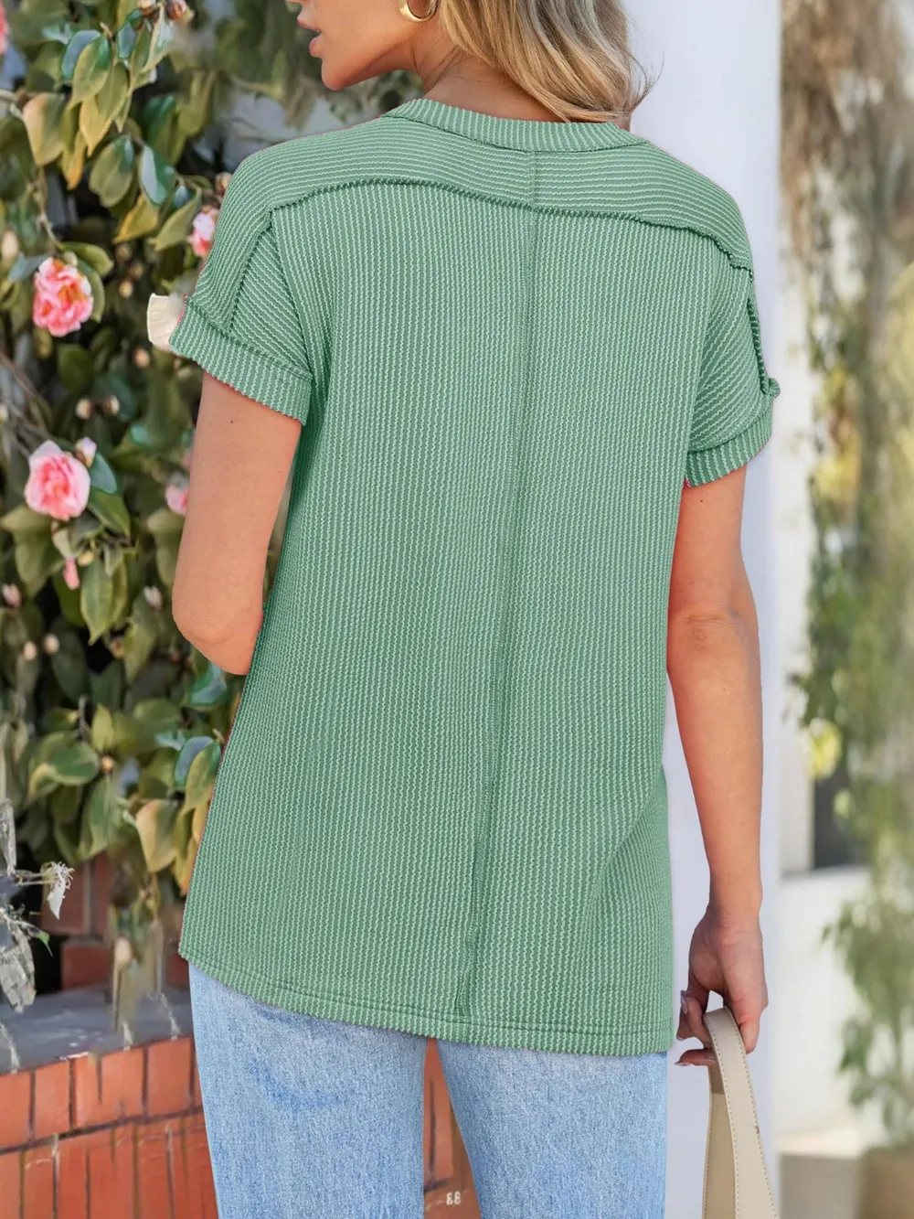 Round Neck Short Sleeve T-Shirt, image 4