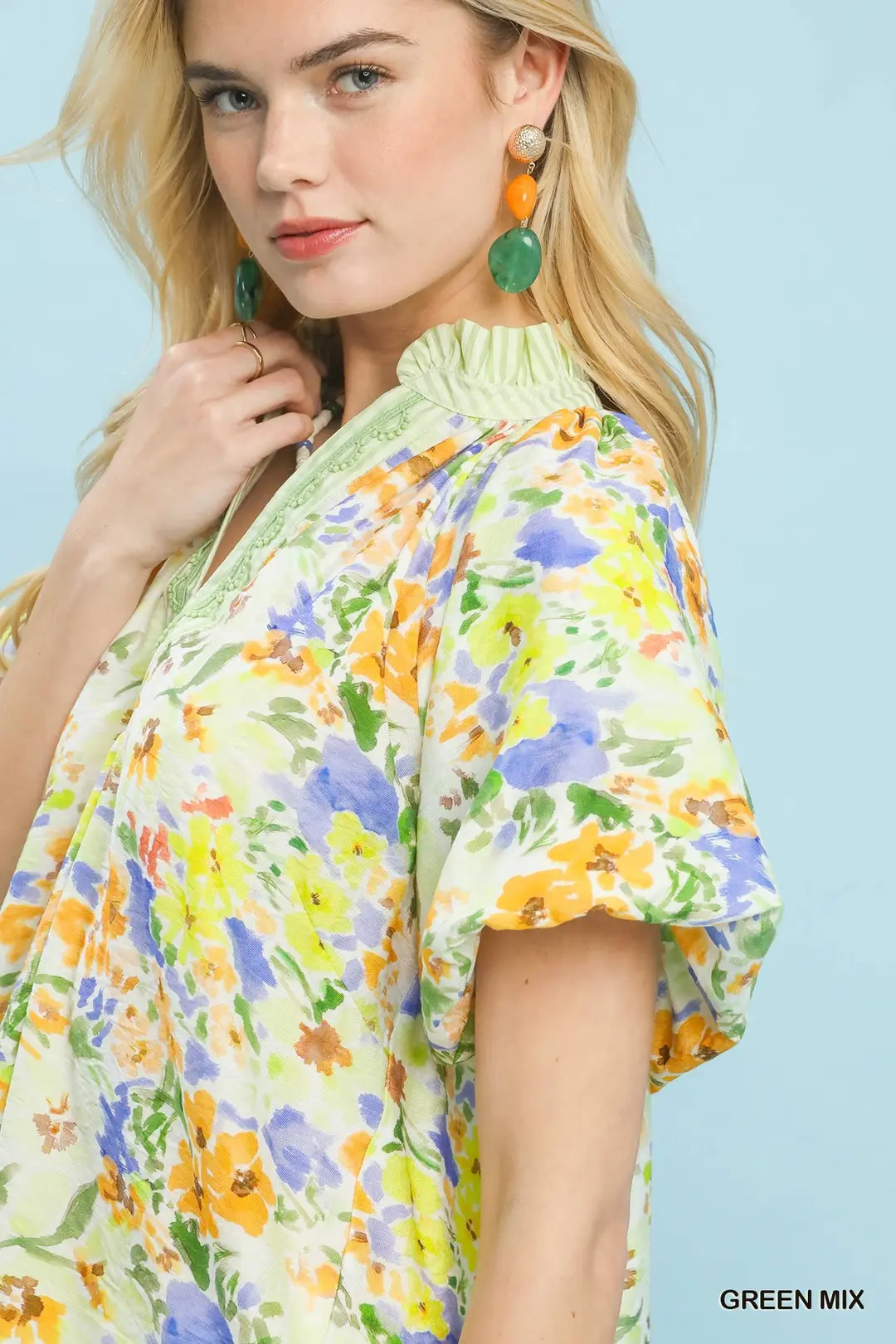Watercolor Floral Top, image 6