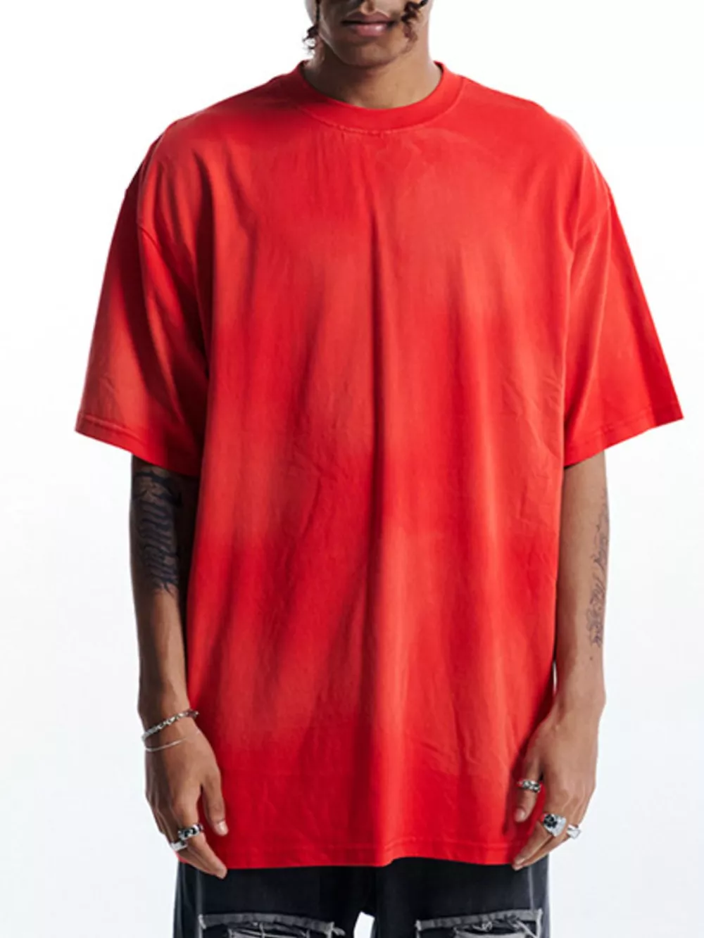 Men's Washed Short Sleeve Oversized T-Shirt, image 4