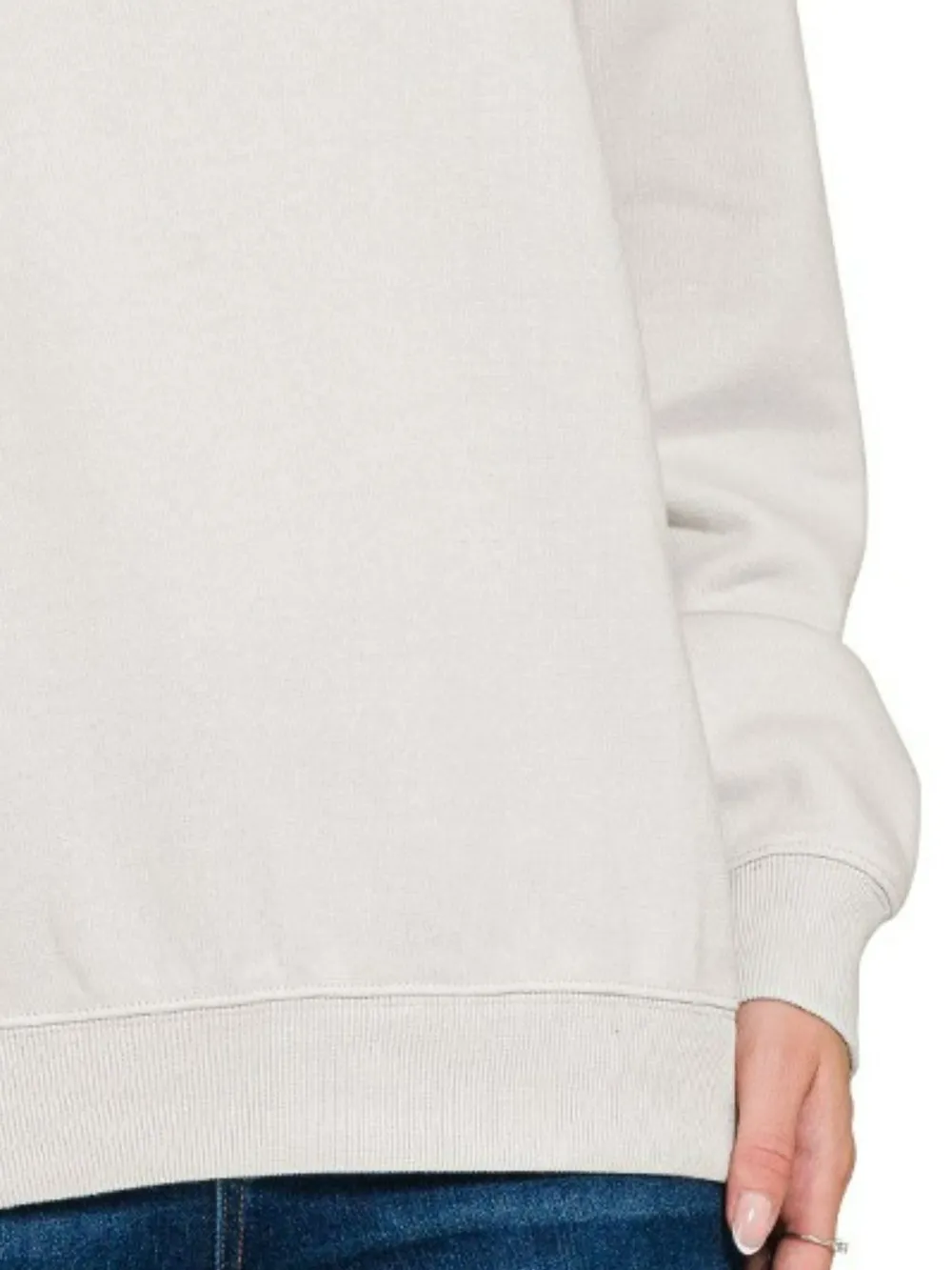 Fleece Crewneck Long Sleeve Sweatshirt, image 3