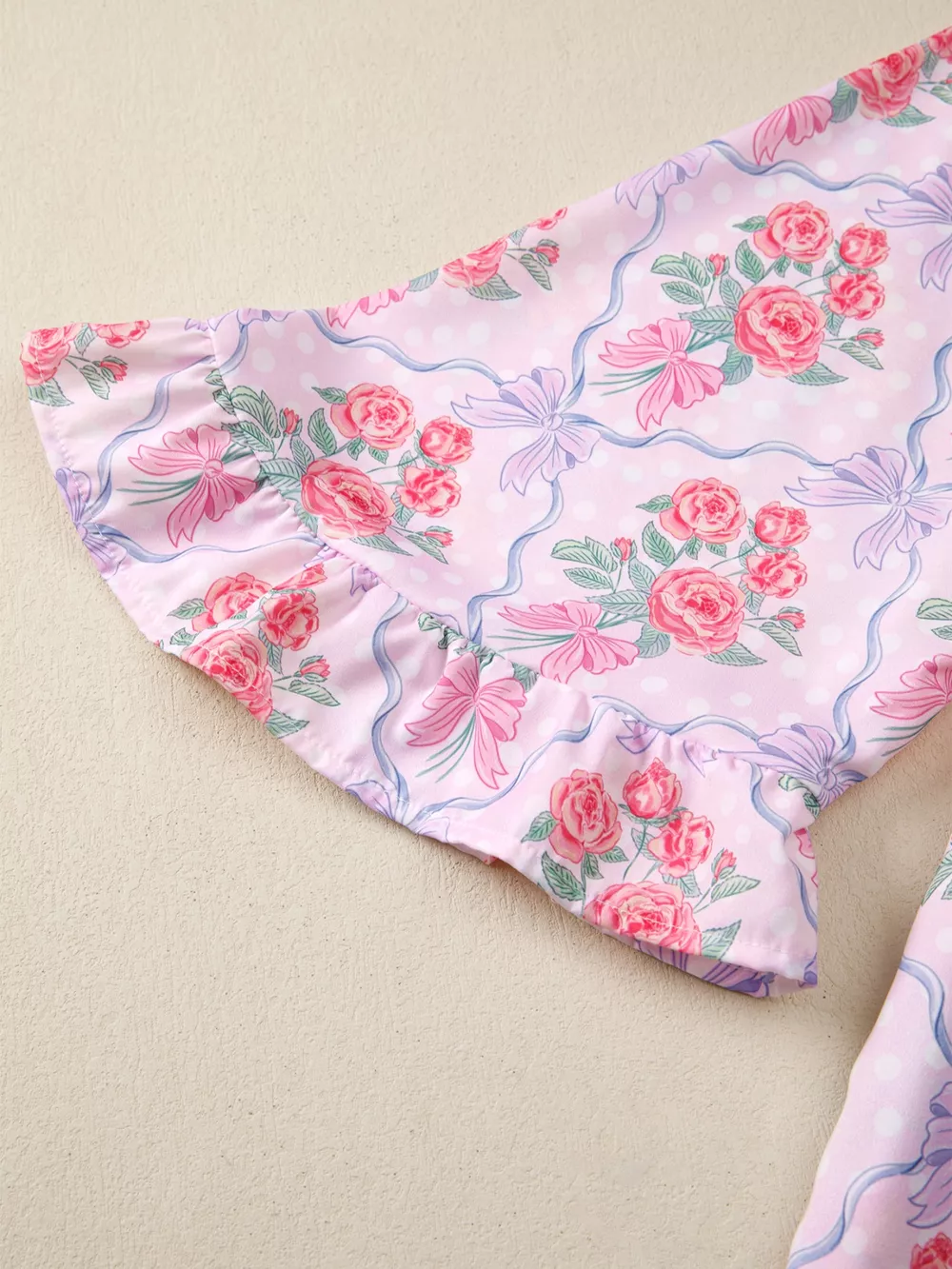 Floral Collared Ruffled Half Sleeve Shirt, image 5