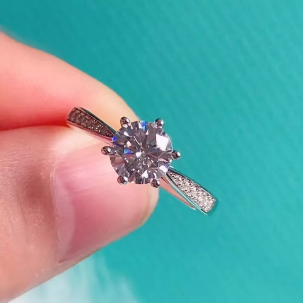 3 Carat Moissanite 925 Sterling Silver Ring, image 5