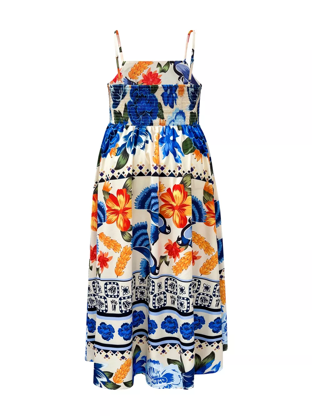 Plus Size Floral Print Spaghetti Strap Maxi Dress, image 2