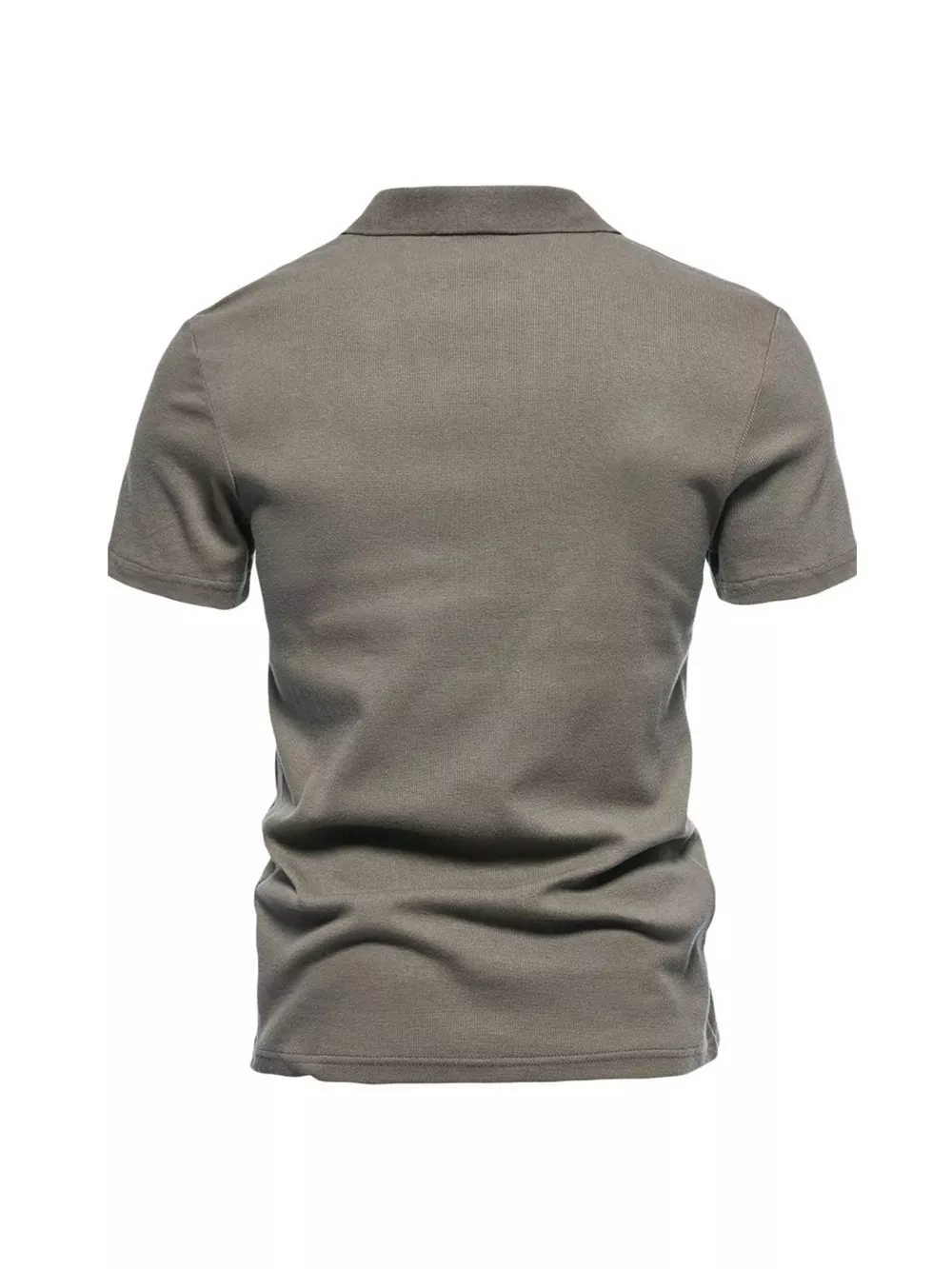 Men's Plus Size Casual Notched Short Sleeve Polo, image 3