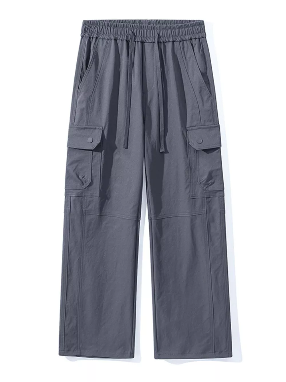 Men's Full Size Drawstring Cargo Wide Leg Pants Plus Size, image 5