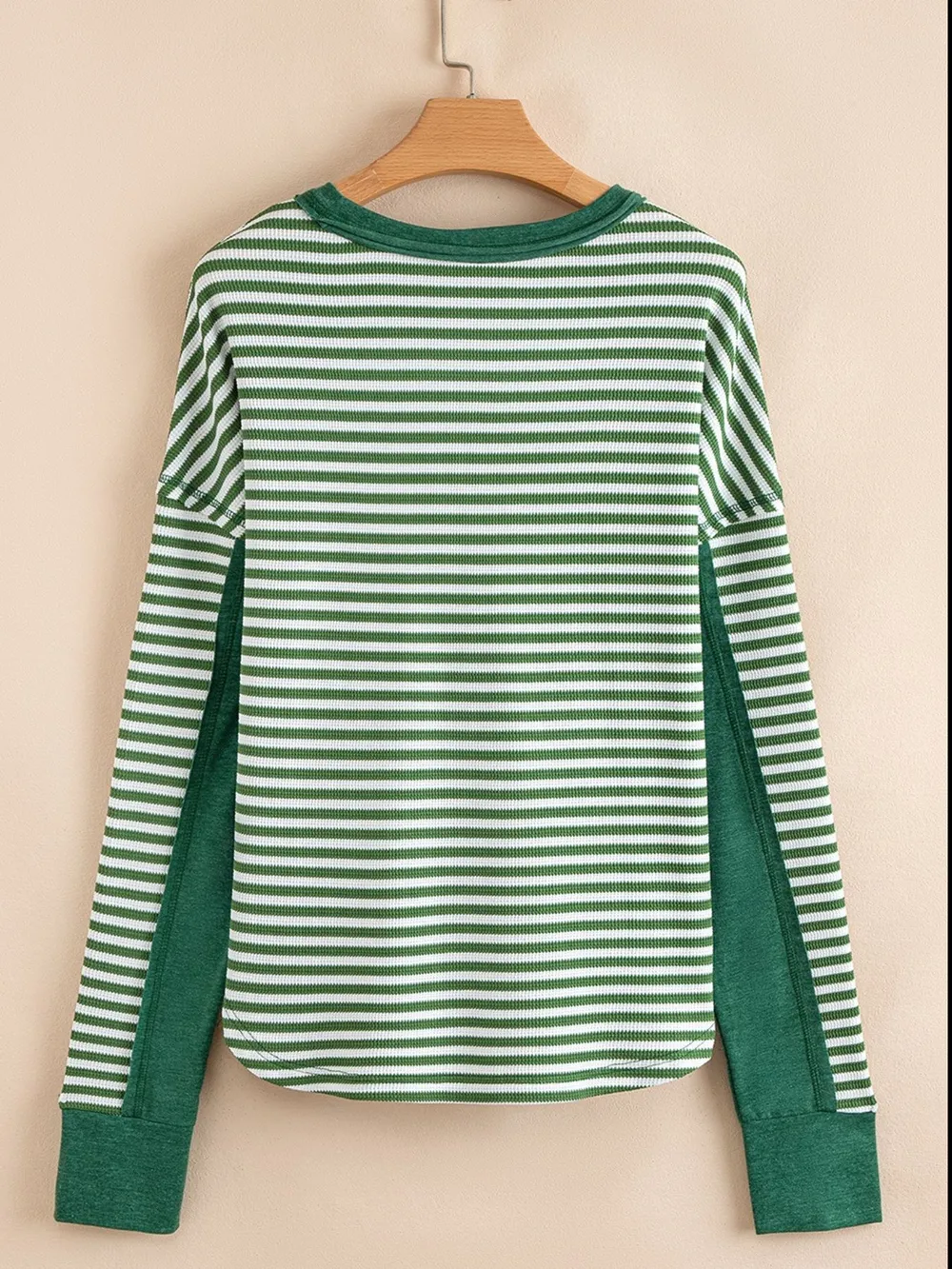 Striped Round Neck Long Sleeve Sweatshirt, image 4