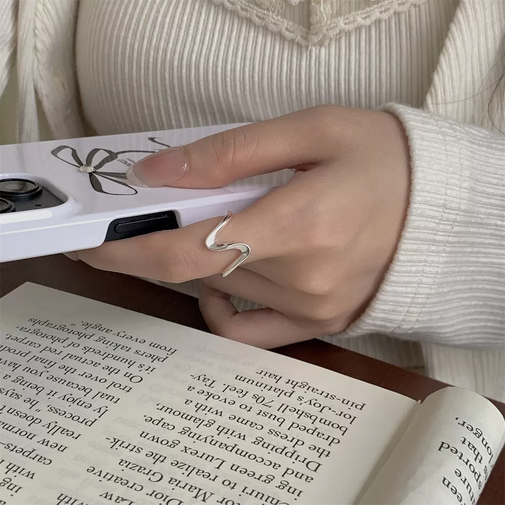 925 Sterling Silver Irregular Ring, image 2