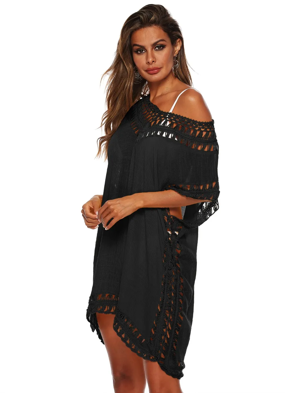 Cutout V-Neck Short Sleeve Cover-Up, image 15