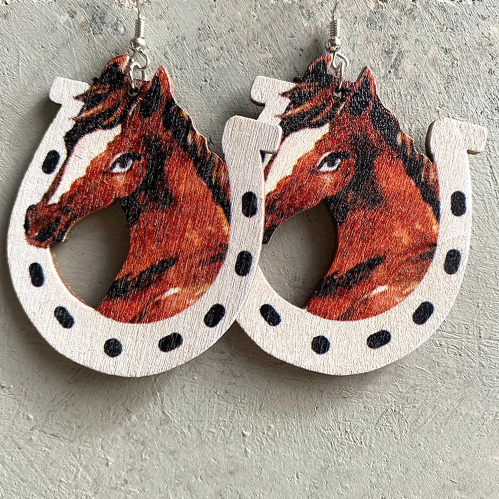 Iron Hook Wooden Earrings, image 3