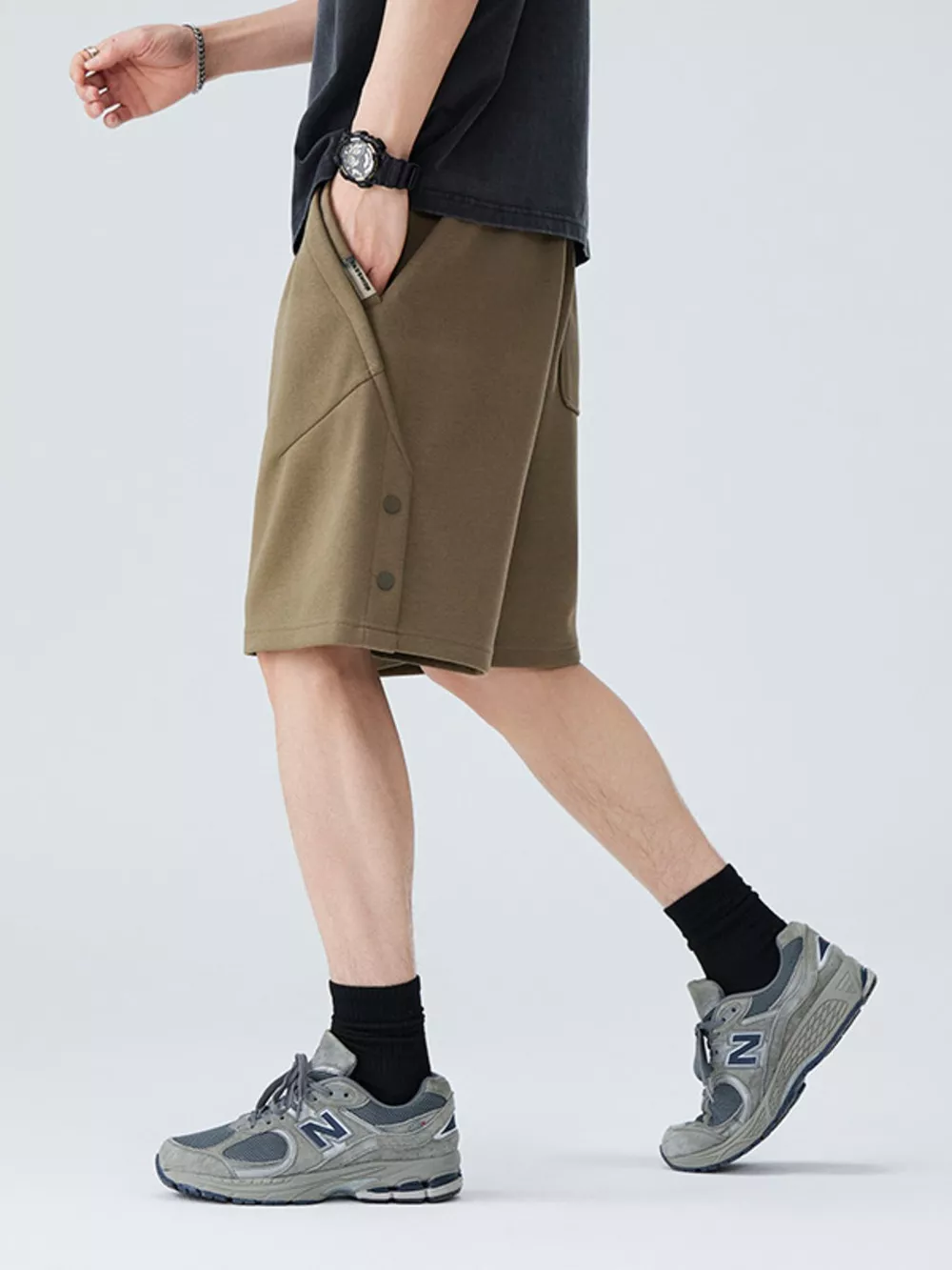 Men's Plus Size Drawstring Casual Shorts, image 7
