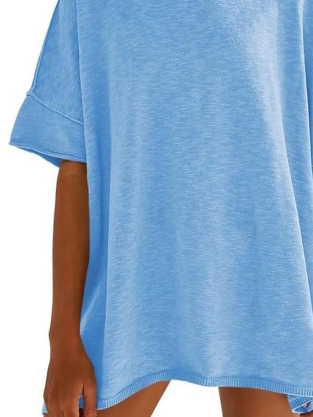 Oversized Round Neck Drop-Shoulder T-Shirt, image 18