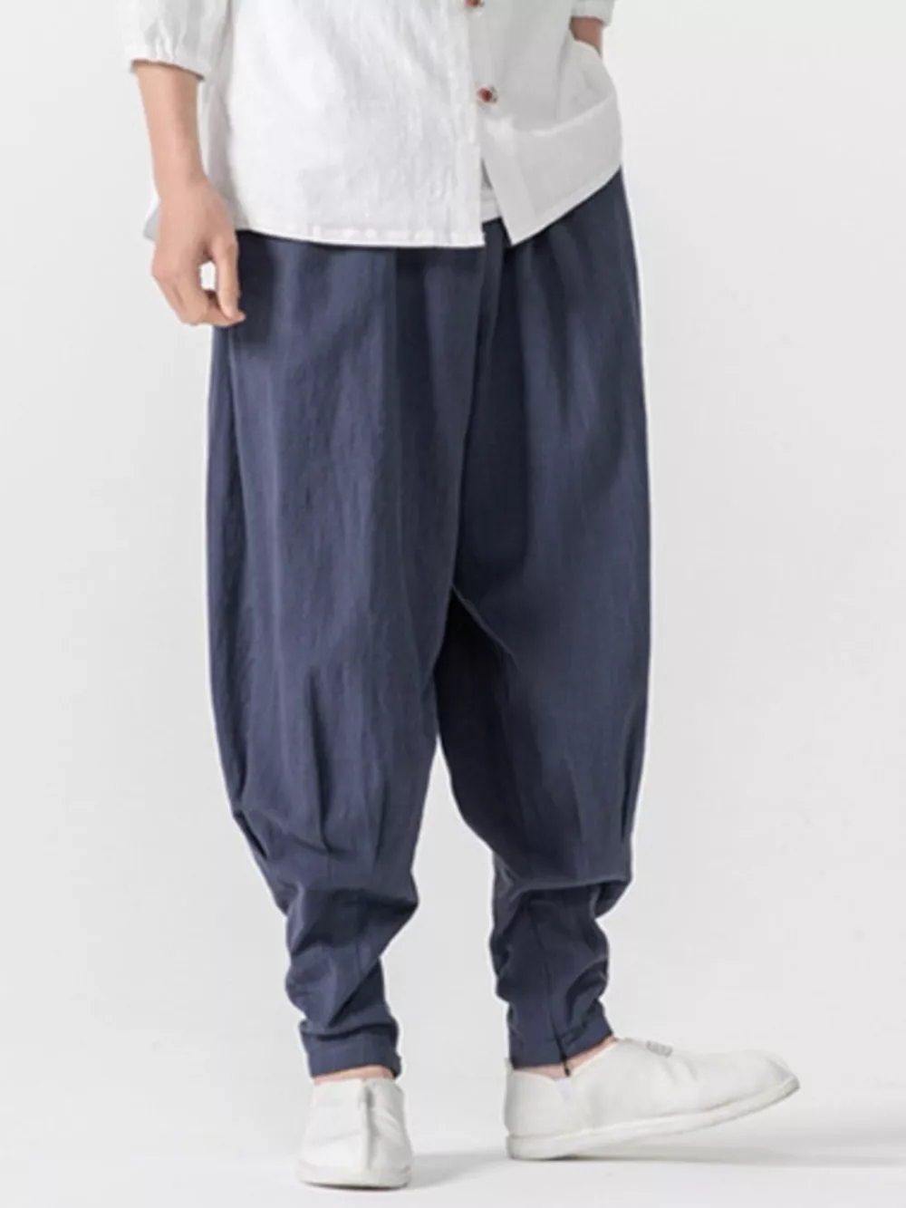 Men's Plus Size Loose Fit Harem Pants, image 10