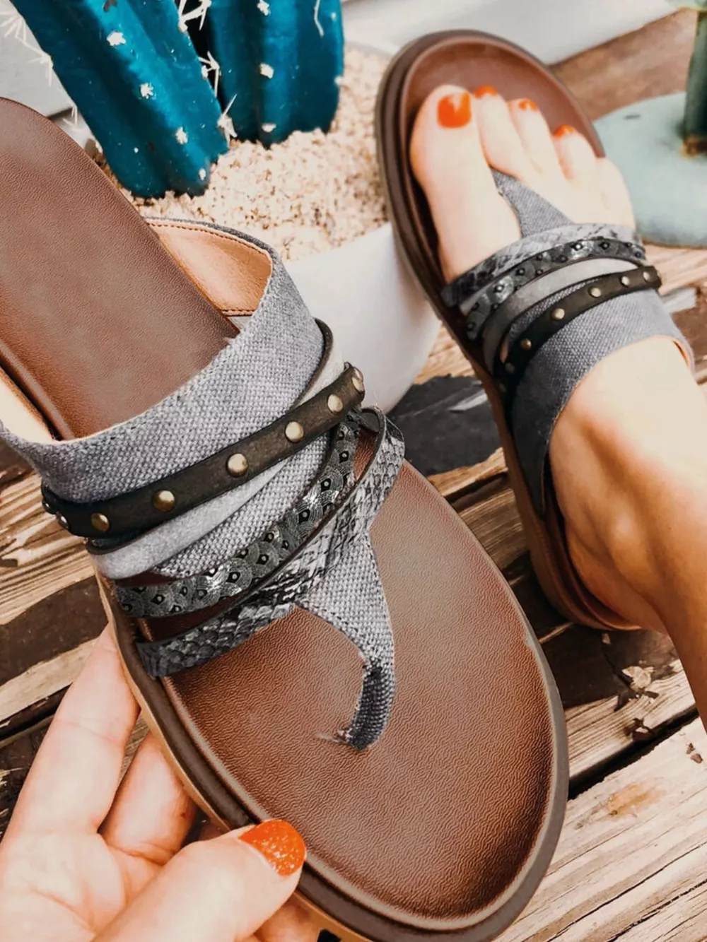 Strappy Thong Sandals, image 2