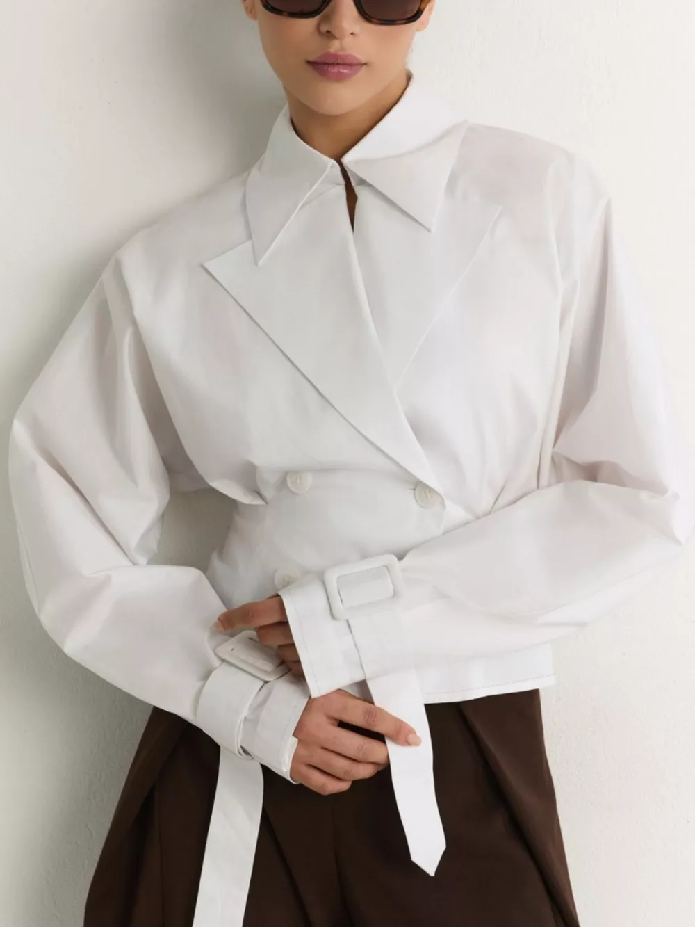Cropped Double-Breasted Blazer, image 2