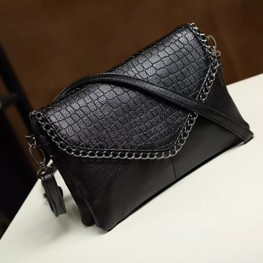Crocodile Pattern Envelope Crossbody Bag, image 4