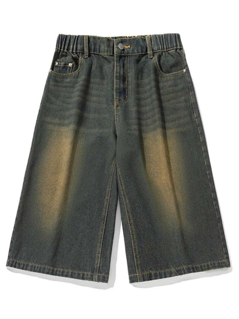 Men's Plus Size Pocketed Denim Shorts, image 5