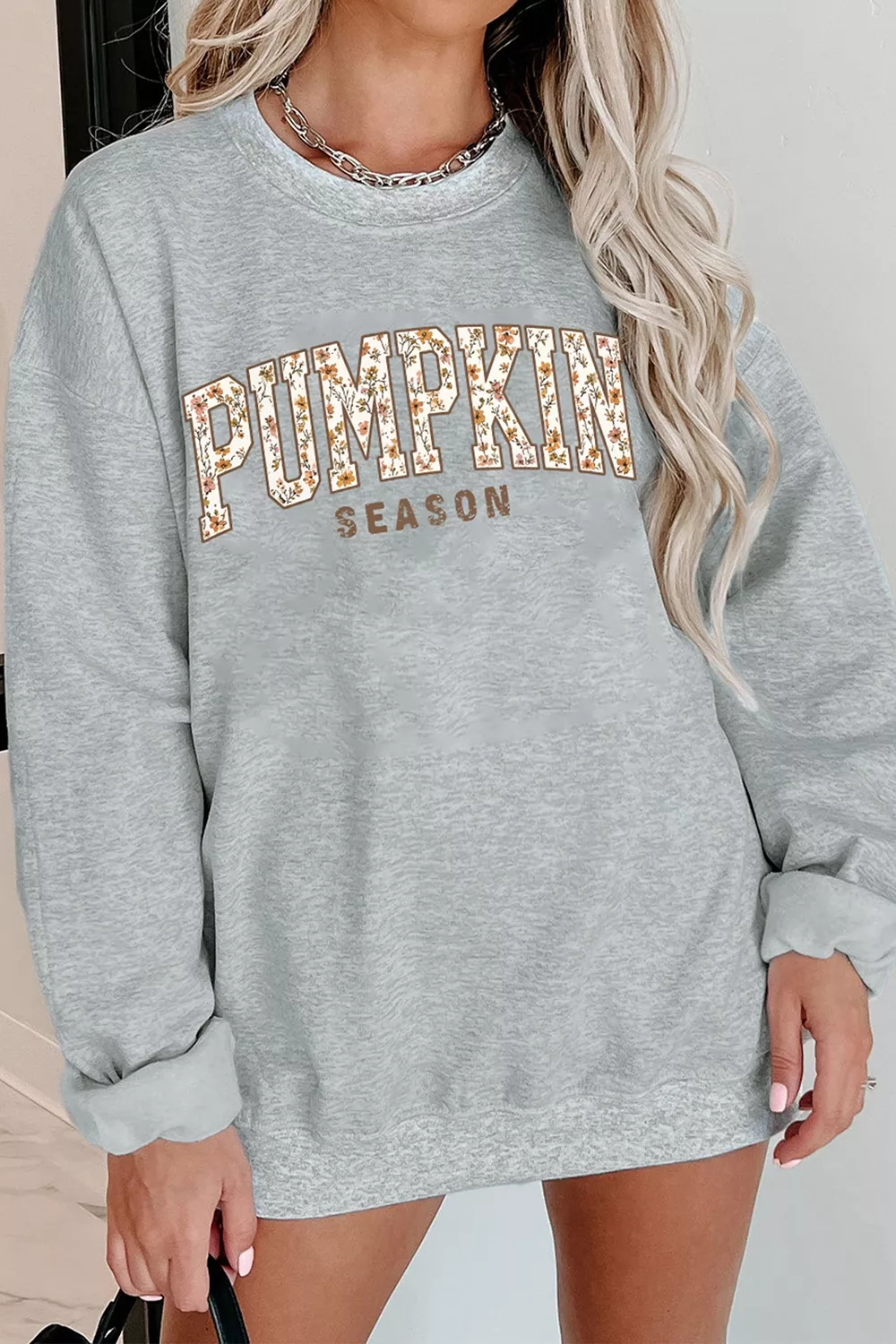 PUMPKIN SEASON Oversized Pullover Sweatshirt, image 6