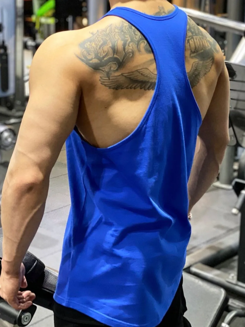 Men's Plus Size Round Neck Racerback Tank, image 3