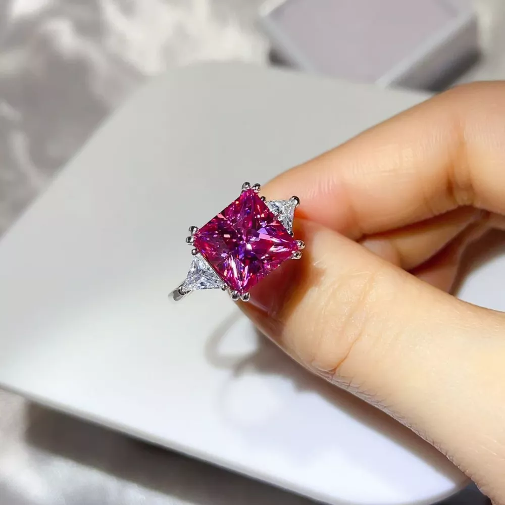 5 Carat Moissanite 925 Sterling Silver Ring, image 5
